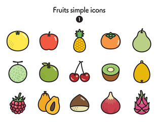 シンプルアイコン集 果物1 © Armadilloz