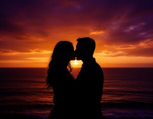 Sunset Romance by the Sea