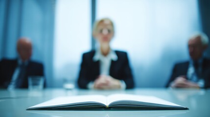 Meeting leader with agenda discipline in glass conference room