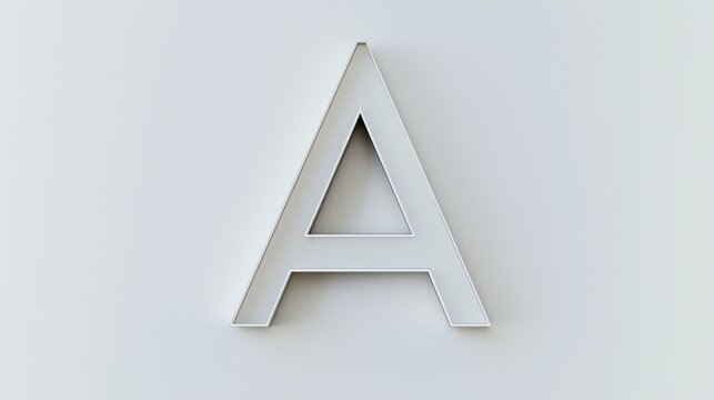 Simple letter A on white background for branding concepts, poster design, and modern typography projects - Powered by Adobe