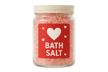 Pink bath salt jar for self-care and relaxation