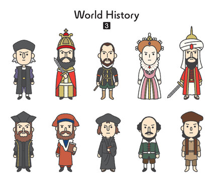 世界史 人物全身イラスト3