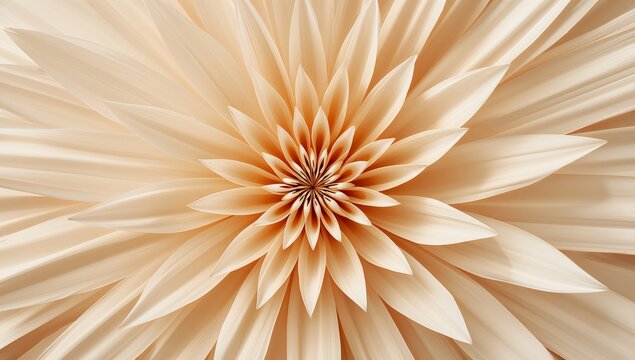 Delicate Bloom. A Study in Beige and Orange Tones, Geometric Forms and Soft Light.