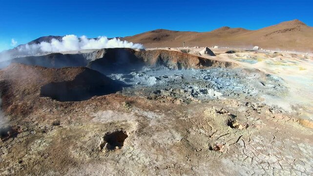 Geothermal area Sol de Ma&ntilde;ana (Morning Sun), Bolivia, the Southwest of the Altiplano, Potosi Department