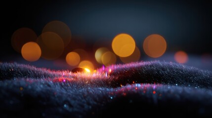 Macro exploration of spectral light with bokeh and textured surface