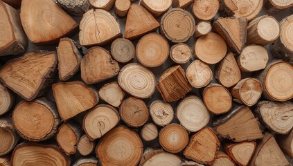 Interlocking Wood Segments. A Study in Texture, Shape, and Natural Tones.