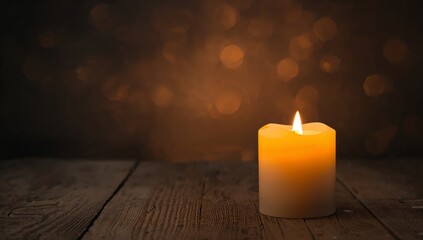 Luminous Wax A Study in Warmth and Texture, Illumination on Distressed Wood.