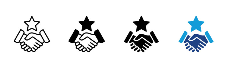 Obraz premium Win-Win icon set multiple style collection