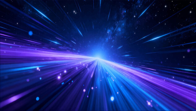 Star Trek is an accelerating stream of stars and light lines that creates the effect of hyperspeed, a classic for space crossings and screensavers. Vector. EPS_03.