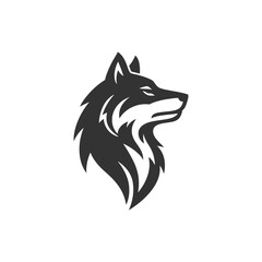 Fototapeta premium Bold and powerful wolf head logo for sale makes your brand stand out with its sleek modern design
