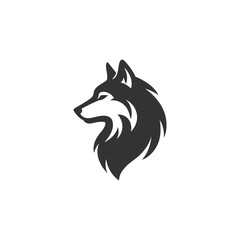 Elegant wolf head logo design with a modern feel, perfect for branding or a striking symbol