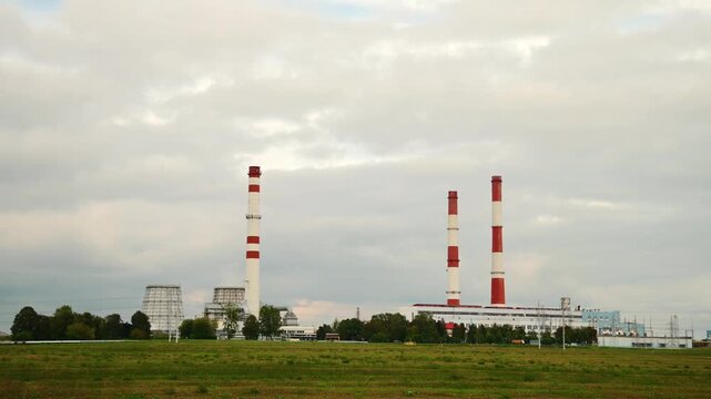 smoke from the Grodno Azot plant in Belarus, time-lapse