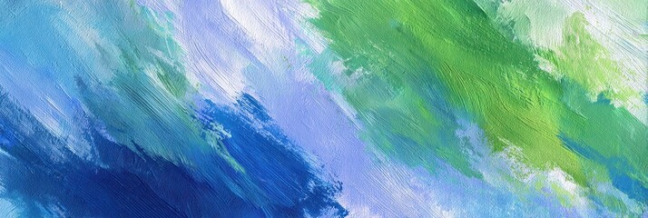 Vibrant Abstract Blue Green Swirls - Dynamic Digital Paint Texture.