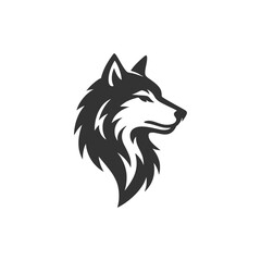 Striking wolf head logo for businesses seeking strength, loyalty, and a classic, powerful emblem