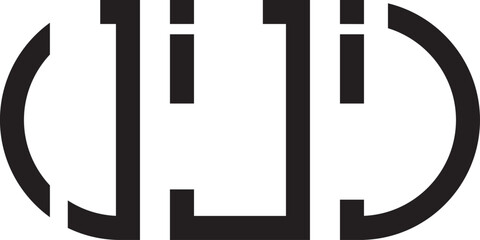 Obraz premium JJJ logo oval shape.eps