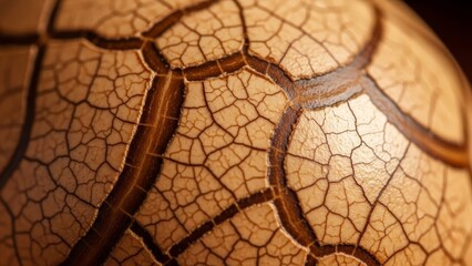 Close-up of cracked dry earth revealing intricate patterns and textures