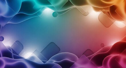Abstract 3D rendered forms with glowing light and translucent shapes in a spectrum of colors graphic Full HD 4K Video Download 2025 2026