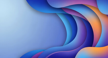Abstract fluid wave shapes in shades of blue purple orange and pink with a soft gradient background graphic Full HD 4K Video Download 2025 2026