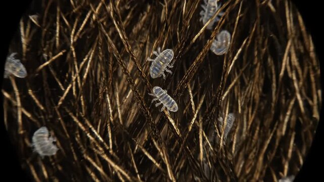 Springtail Infestation Close-Up - Microscopic View of Tiny Creatures.