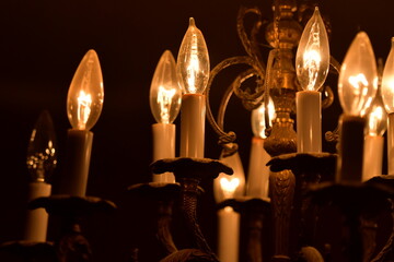 Light Bulbs on a Chandelier