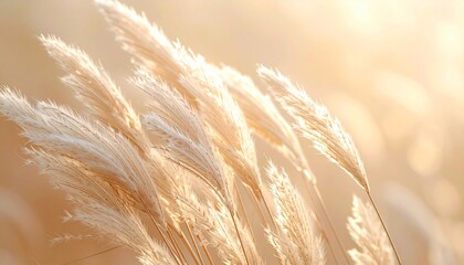 Golden wheat field in sunlight.