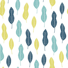 北欧風の植物のシームレスパターン