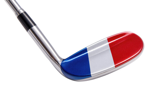 Golf club head painted with flag of France