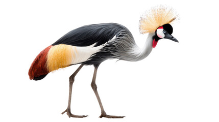 Naklejka premium Grey Crowned Crane isolated