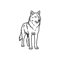 Steel Ember Wolf Clean Outline