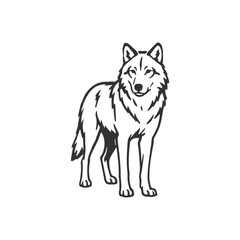 Wolf Vector Crystal Edge Cut