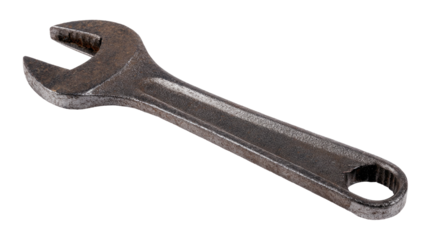 Old Wrench Tool Isolated