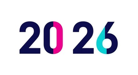 New year 2026 logo design concept