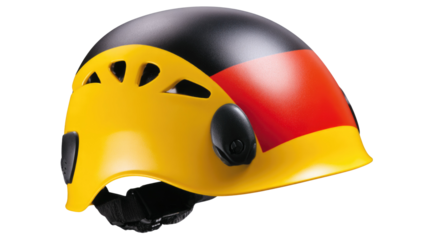Safety Helmet with German Flag Isolated