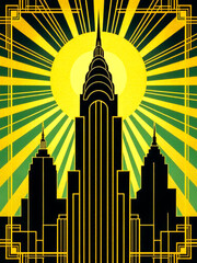 Radiant Art Deco Metropolis of the Roaring Twenties