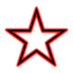 A shiny 3d red star icon isolated on a white background, featuring a bright glossy design as a festive Christmas celebration symbol or decorative vector art element for web awards