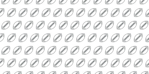 Simple and elegant rugby ball pattern design, a repeating motif for graphic design applications, perfect for sports-themed projects