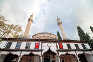 courtyard view of emirsultan mosque , ottoman medieval period, Bursa