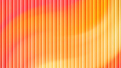 Obraz premium Abstract background with vertical lines and a warm gradient from red to orange and yellow, featuring soft light effects.