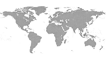 Fototapeta premium Detailed world map with dots