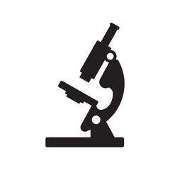 Microscope icon design template, Microscopy lab trendy vector symbol