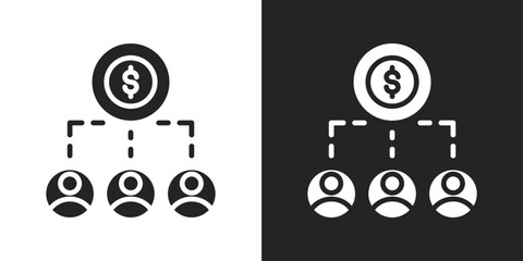 sharing economy Icon In Black And White Glyph Style