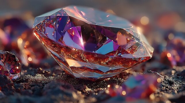 Prismatic crystal surface with color highlights wallpapers