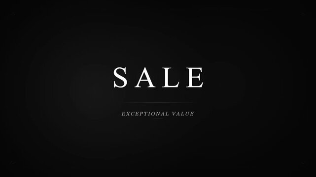 Minimalist Sale Animation with Limited Time Offer Text - Black Friday Promo Video Template.