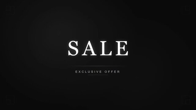 Minimalist Sale Animation with Limited Time Offer Text - Black Friday Promo Video Template.