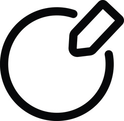 Drawing pencil on a circle shape