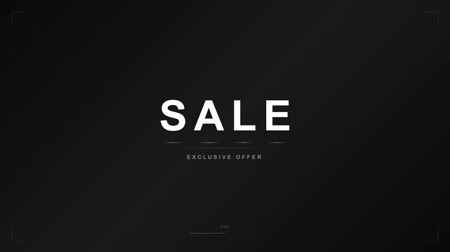 Minimalist Sale Animation with Limited Time Offer Text - Black Friday Promo Video Template.