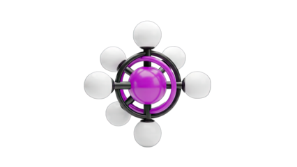 3D Molecular Structure Isolated on White Background