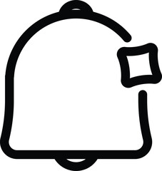 Outline icon of a notification bell