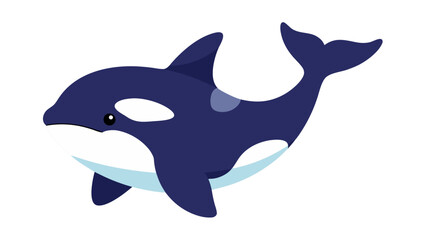 Cute Cartoon Orca Whale Illustration © dawa