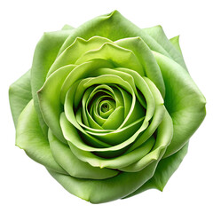 Green rose flower isolated on transparent background PNG